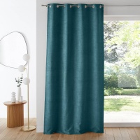 Штора С люверсами с эффектом синели Figuera 260 x 140 см синий LA REDOUTE INTERIEURS  фото, kupilegko.ru